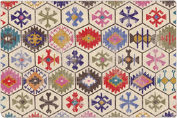 vidaXL - Vloerkleed - wasbaar - anti-slip - 120x180 - cm - meerkleurig
