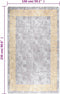 vidaXL - Vloerkleed - wasbaar - anti-slip - 150x230 - cm - grijs - en - goudkleurig