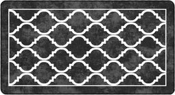 vidaXL - Vloerkleed - wasbaar - anti-slip - 80x150 - cm - zwart - en - wit
