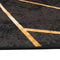 vidaXL - Vloerkleed - wasbaar - anti-slip - 80x150 - cm - zwart - en - goudkleurig
