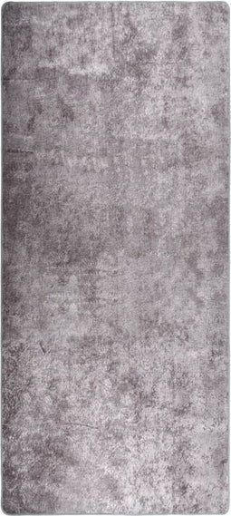 vidaXL - Vloerkleed - wasbaar - anti-slip - 80x300 - cm - grijs