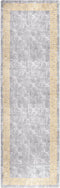 vidaXL - Vloerkleed - wasbaar - anti-slip - 80x300 - cm - grijs