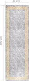 vidaXL - Vloerkleed - wasbaar - anti-slip - 80x300 - cm - grijs