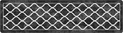 vidaXL - Vloerkleed - wasbaar - anti-slip - 80x300 - cm - zwart - en - wit