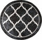 vidaXL - Vloerkleed - wasbaar - anti-slip - Ø - 120 - cm - zwart - en - wit