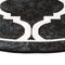 vidaXL - Vloerkleed - wasbaar - anti-slip - Ø - 120 - cm - zwart - en - wit
