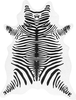 vidaXL - Vloerkleed - zebrapatroon - wasbaar - anti-slip - 120x170 - cm - zwart - wit