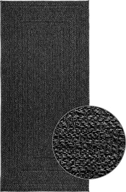vidaXL - Vloerkleed - ZIZUR - binnen - en - buiten - 100x200cm - jute - look - antraciet