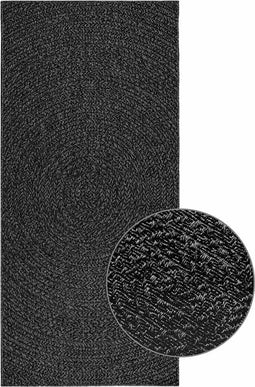 vidaXL - Vloerkleed - ZIZUR - binnen - en - buiten - 100x200cm - jute - look - antraciet