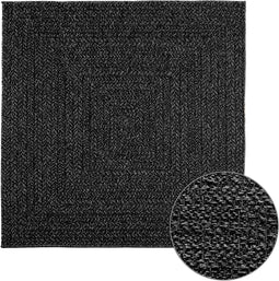 vidaXL - Vloerkleed - ZIZUR - binnen - en - buiten - 120x120cm - jute - look - antraciet
