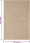 vidaXL - Vloerkleed - ZIZUR - binnen - en - buiten - 120x170 - cm - jute - look