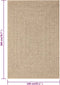 vidaXL - Vloerkleed - ZIZUR - binnen - en - buiten - 140x200 - cm - jute - look