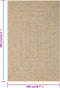 vidaXL - Vloerkleed - ZIZUR - binnen - en - buiten - 200x290 - cm - jute - look
