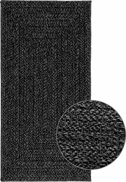 vidaXL - Vloerkleed - ZIZUR - binnen - en - buiten - 60x110 - cm - jute - look - antraciet