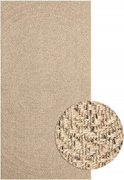 vidaXL - Vloerkleed - ZIZUR - binnen - en - buiten - 80x150 - cm - jute - look