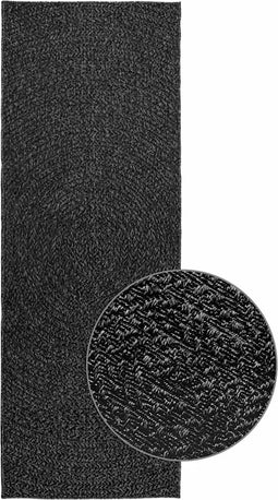 vidaXL - Vloerkleed - ZIZUR - binnen - en - buiten - 80x200 - cm - jute - look - antraciet