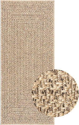 vidaXL - Vloerkleed - ZIZUR - binnen - en - buiten - 80x200 - cm - jute - look