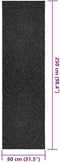 vidaXL - Vloerkleed - ZIZUR - binnen - en - buiten - 80x250 - cm - jute - look - antraciet