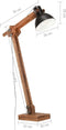 vidaXL Vloerlamp E27 massief mangohout zwart