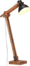 vidaXL Vloerlamp E27 massief mangohout zwart
