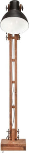 vidaXL Vloerlamp E27 massief mangohout zwart