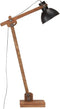 vidaXL Vloerlamp E27 massief mangohout zwart