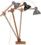 vidaXL Vloerlamp E27 massief mangohout zwart