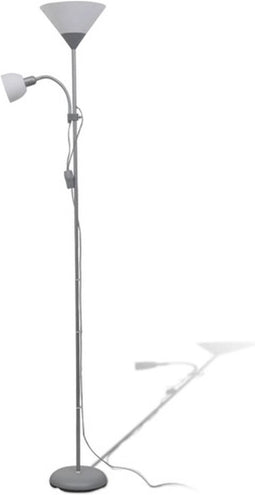 vidaXL Vloerlamp grijs