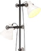 vidaXL Vloerlamp met 2 lampenkappen E27 gietijzer wit