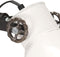 vidaXL Vloerlamp met 2 lampenkappen E27 gietijzer wit