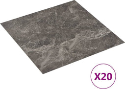 vidaXL - Vloerplanken - 20 - st - zelfklevend - 1,86 - m² - PVC - zwart - marmerpatroon
