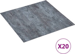 vidaXL - Vloerplanken - 20 - st - zelfklevend - 1,86 - m² - PVC - grijs - marmerpatroon