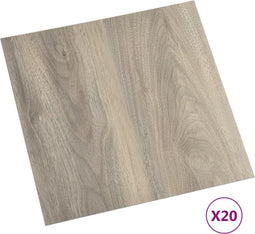vidaXL - Vloerplanken - 20 - st - zelfklevend - 1,86 - m² - PVC - taupe