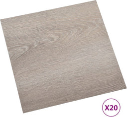 vidaXL - Vloerplanken - 20 - st - zelfklevend - 1,86 - m² - PVC - taupe