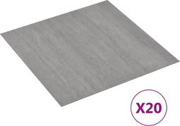 vidaXL - Vloerplanken - 20 - st - zelfklevend - 1,86 - m² - PVC - grijs - gespikkeld