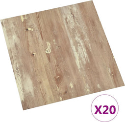 vidaXL - Vloerplanken - 20 - st - zelfklevend - 1,86 - m² - PVC - bruin