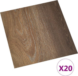 vidaXL - Vloerplanken - 20 - st - zelfklevend - 1,86 - m² - PVC - bruin