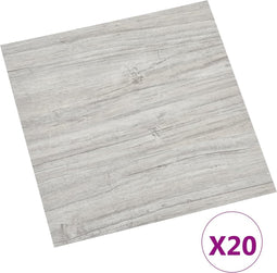 vidaXL - Vloerplanken - 20 - st - zelfklevend - 1,86 - m² - PVC - lichtgrijs