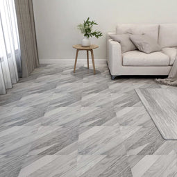vidaXL - Vloerplanken - 20 - st - zelfklevend - 1,86 - m² - PVC - gestreept - grijs