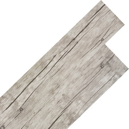 vidaXL - Vloerplanken - zelfklevend - 5,21 - m² - 2 - mm - PVC - washed - eiken