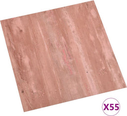 vidaXL - Vloerplanken - zelfklevend - 55 - st - 5,11 - m² - PVC - rood