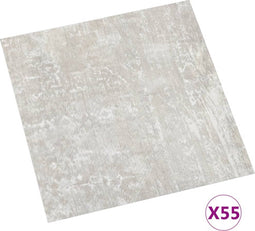 vidaXL - Vloerplanken - zelfklevend - 55 - st - 5,11 - m² - PVC - lichtgrijs