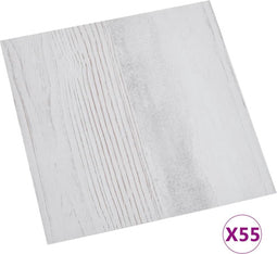 vidaXL - Vloerplanken - zelfklevend - 55 - st - 5,11 - m² - PVC - lichtgrijs