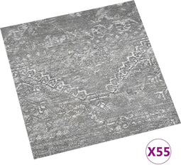 vidaXL - Vloerplanken - zelfklevend - 55 - st - 5,11 - m² - PVC - betongrijs