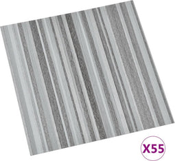 vidaXL - Vloerplanken - zelfklevend - 55 - st - 5,11 - m² - PVC - lichtgrijs