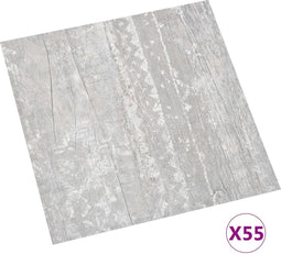 vidaXL - Vloerplanken - zelfklevend - 55 - st - 5,11 - m² - PVC - grijs
