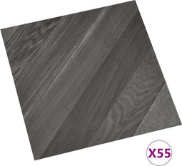 vidaXL - Vloerplanken - zelfklevend - 55 - st - 5,11 - m² - PVC - gestreept - grijs