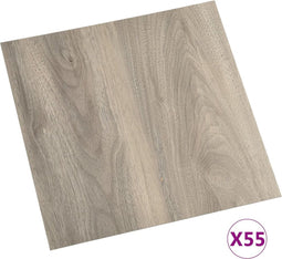 vidaXL - Vloerplanken - zelfklevend - 55 - st - 5,11 - m² - PVC - taupe