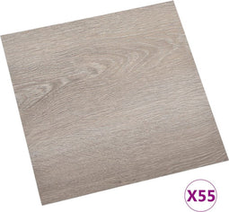vidaXL - Vloerplanken - zelfklevend - 55 - st - 5,11 - m² - PVC - taupe