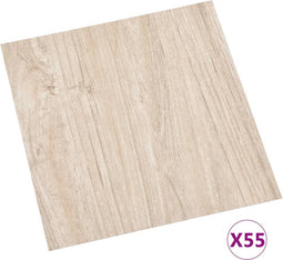 vidaXL - Vloerplanken - zelfklevend - 55 - st - 5,11 - m² - PVC - lichtbruin